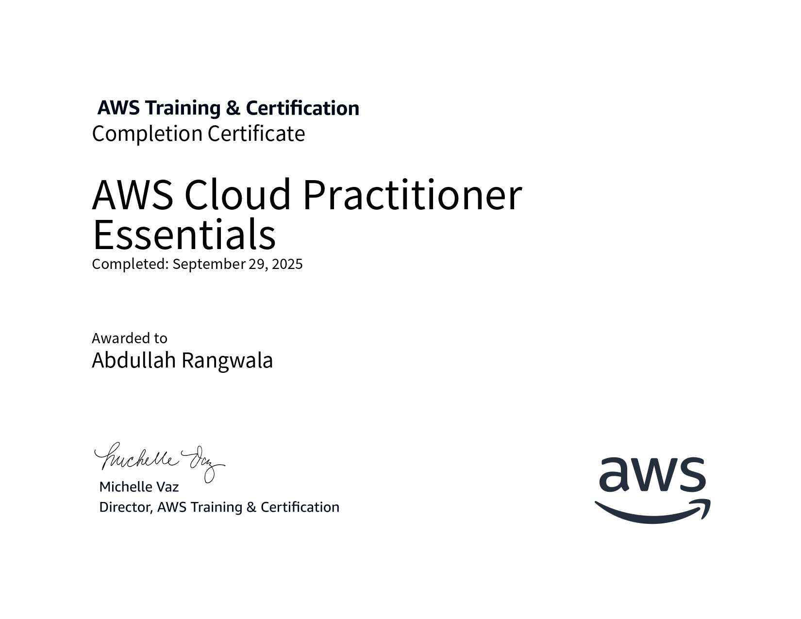 AWS Certificate